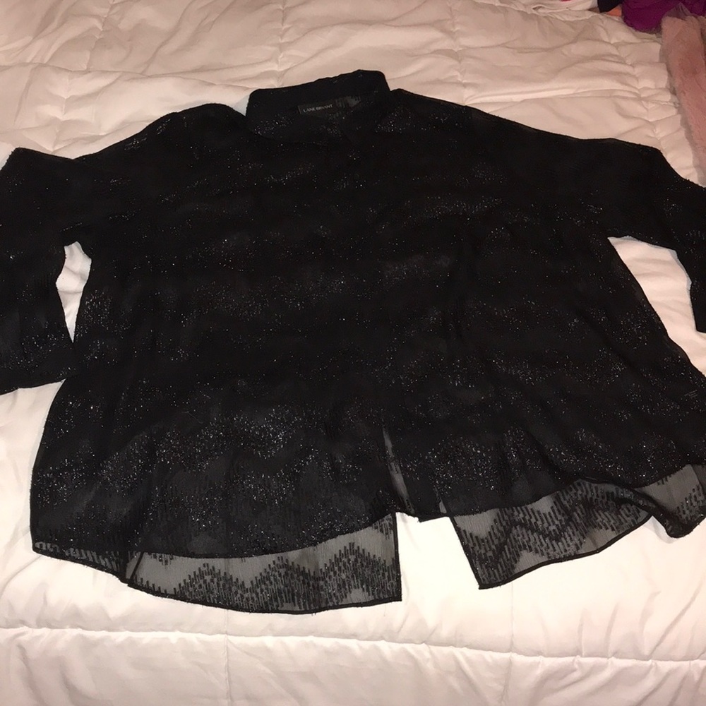 Black sheer blouse